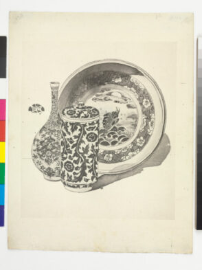 Plate XXIV from the book “A Catalogue of Blue and White Porcelain forming the collection of Sir Henry Thompson (London: Elllis and White, 1878)”