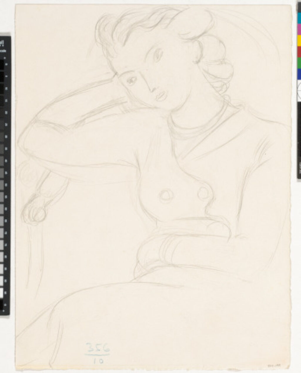 Seated Woman (recto and verso; study for Mallarmé?) - Image 2