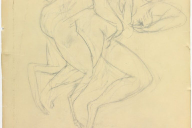 NYMPH AND FAUN (STUDY, RECTO AND VERSO)