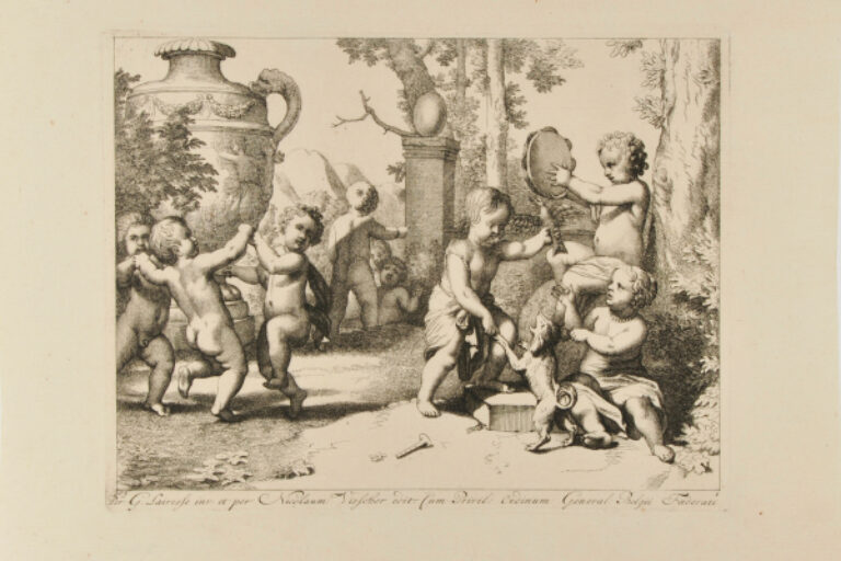 PUTTI PLAYING MUSICAL INSTRUMENTS AND A DOG