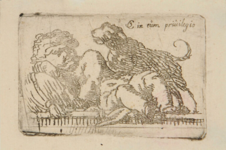 CHILD RECLINING, WITH DOG