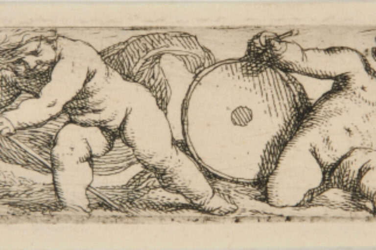 TWO CHILDREN, ONE WITH FLAG, THE OTHER WITH DRUM