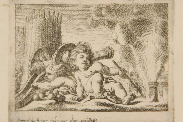 TWO CHILDREN WITH A CANNON