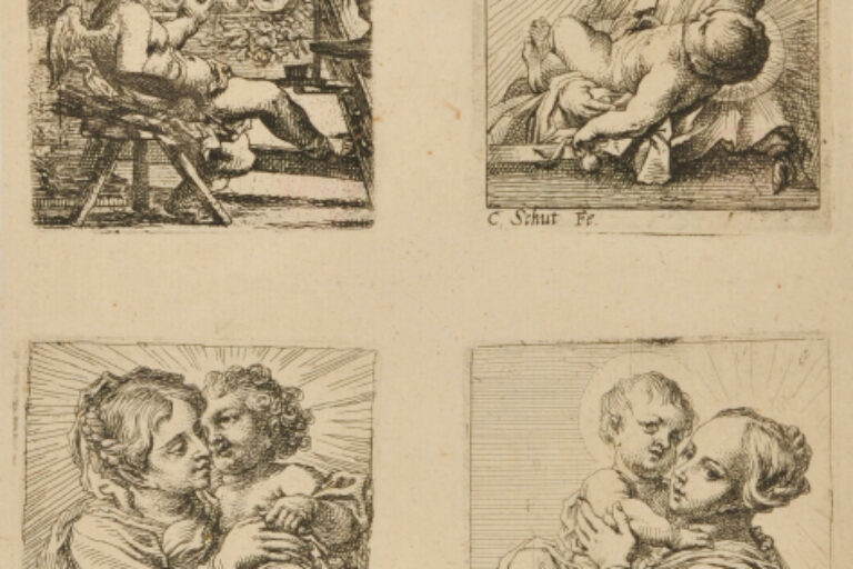 TITLE PLATE; VIRGIN AND CHILD; VIRGIN AND CHILD, VIRGIN TURNED TO RIGHT; VIRGIN AND CHILD, VIRGIN TURNED TO LEFT