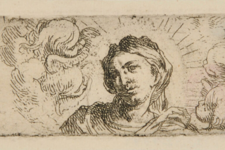 HEAD OF THE VIRGIN, WITH TWO CHERUBS
