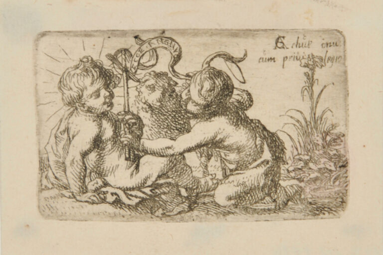 THE CHRIST CHILD AND SAINT JOHN SITTING WITH THE LAMB BETWEEN THEM