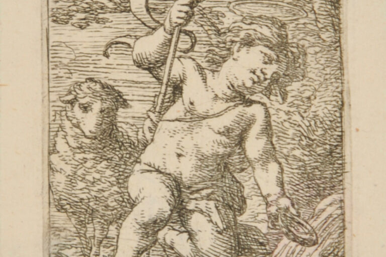 THE INFANT SAINT JOHN THE BAPTIST KNEELING NEAR A SMALL STREAM