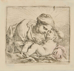 Virgin, with Child Lying on a Pillow