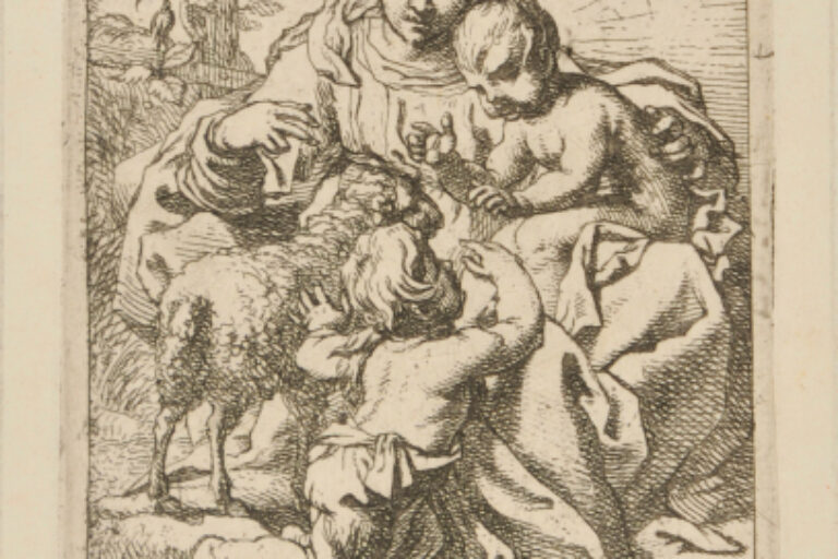 THE VIRGIN AND CHILD, WITH INFANT ST. JOHN AND LAMB
