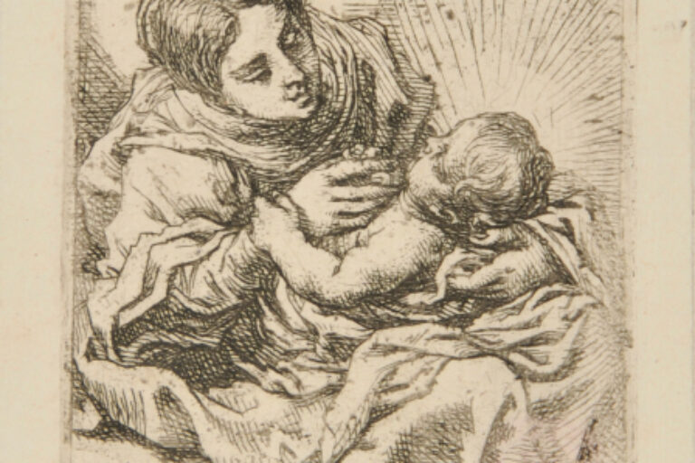 VIRGIN AND CHILD, THE LATTER LYING IN VIRGIN'S LAP
