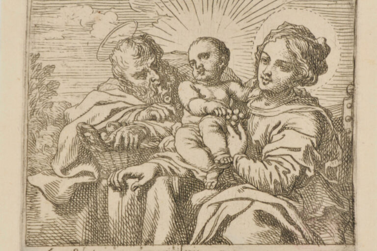 THE HOLY FAMILY WITH A BASKET