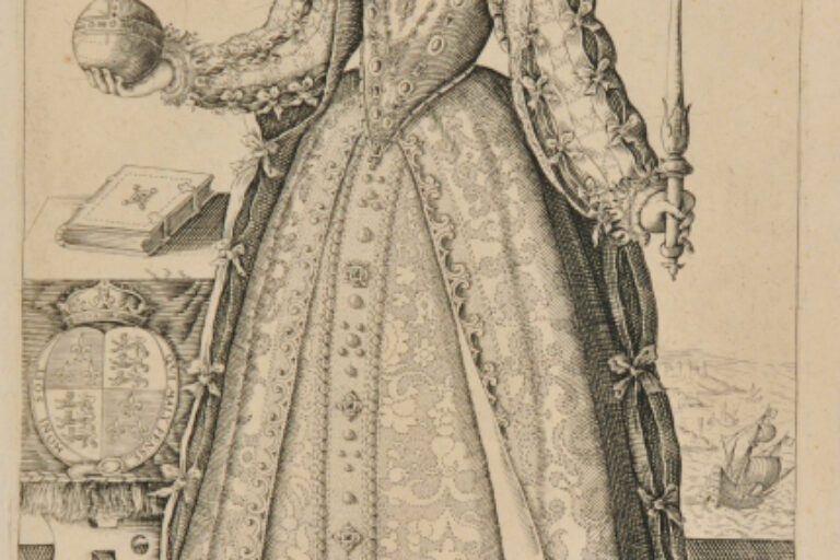 ELISABETH D.G. ANGLIAE FRANCIAE ETHIBERNIAE VIRGINAE REGINAE