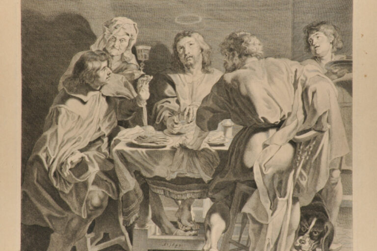 CHRIST BREAKING BREAD IN THE HOUSE AT EMMAUS