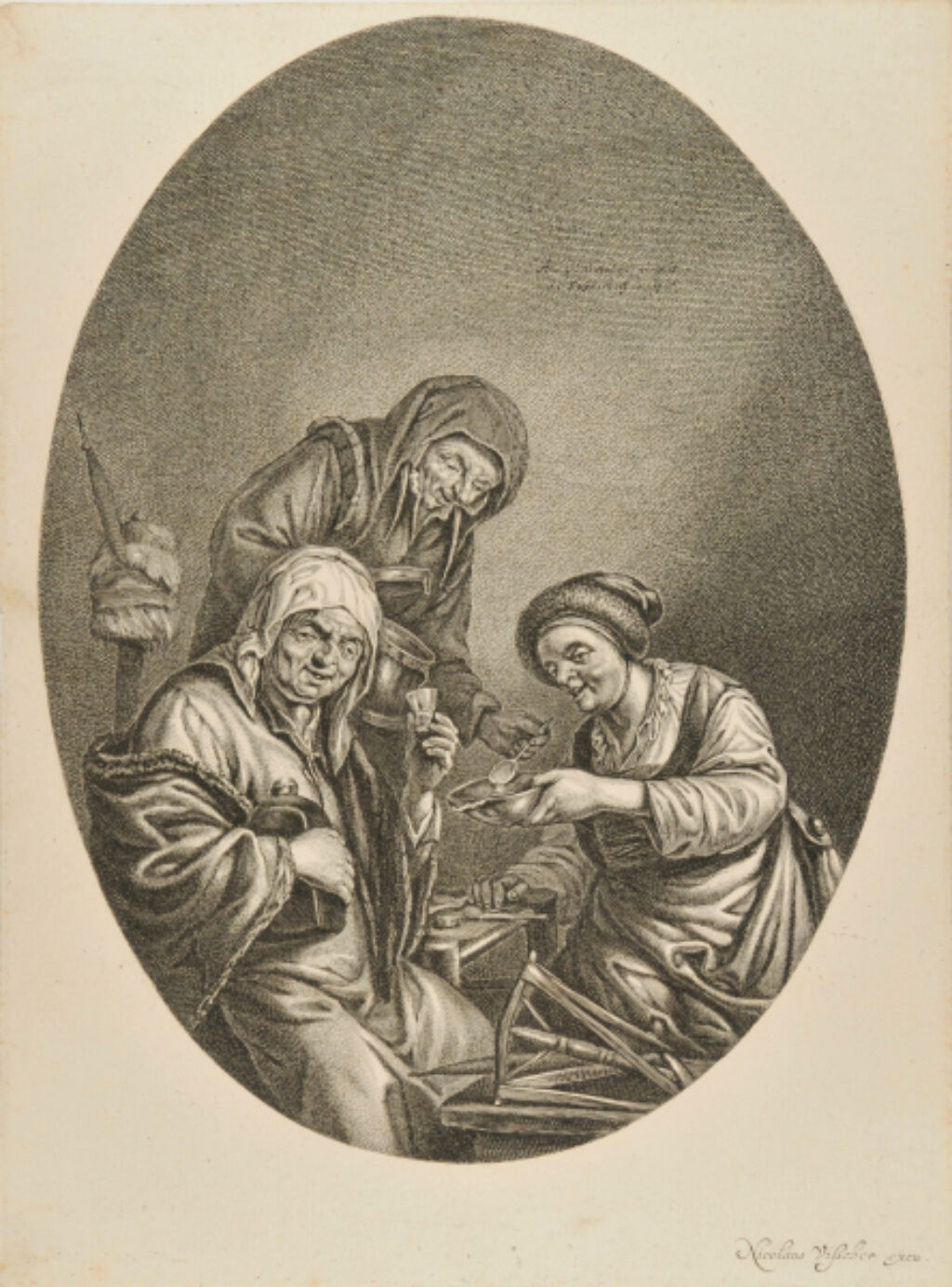 Three Old Women Drinking