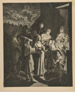 Mardi Gras Dance Before a House