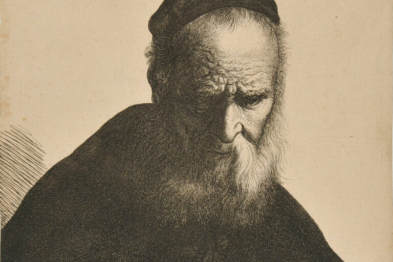 HEAD OF AN OLD MAN WITH BEARD AND CAP