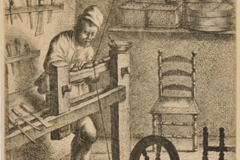 THE TURNER AT THE LATHE