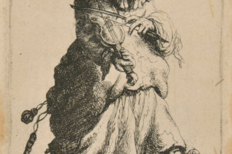 BEGGAR WOMAN PLAYING THE VIOLIN