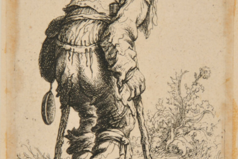 BEGGAR ON TWO CRUTCHES