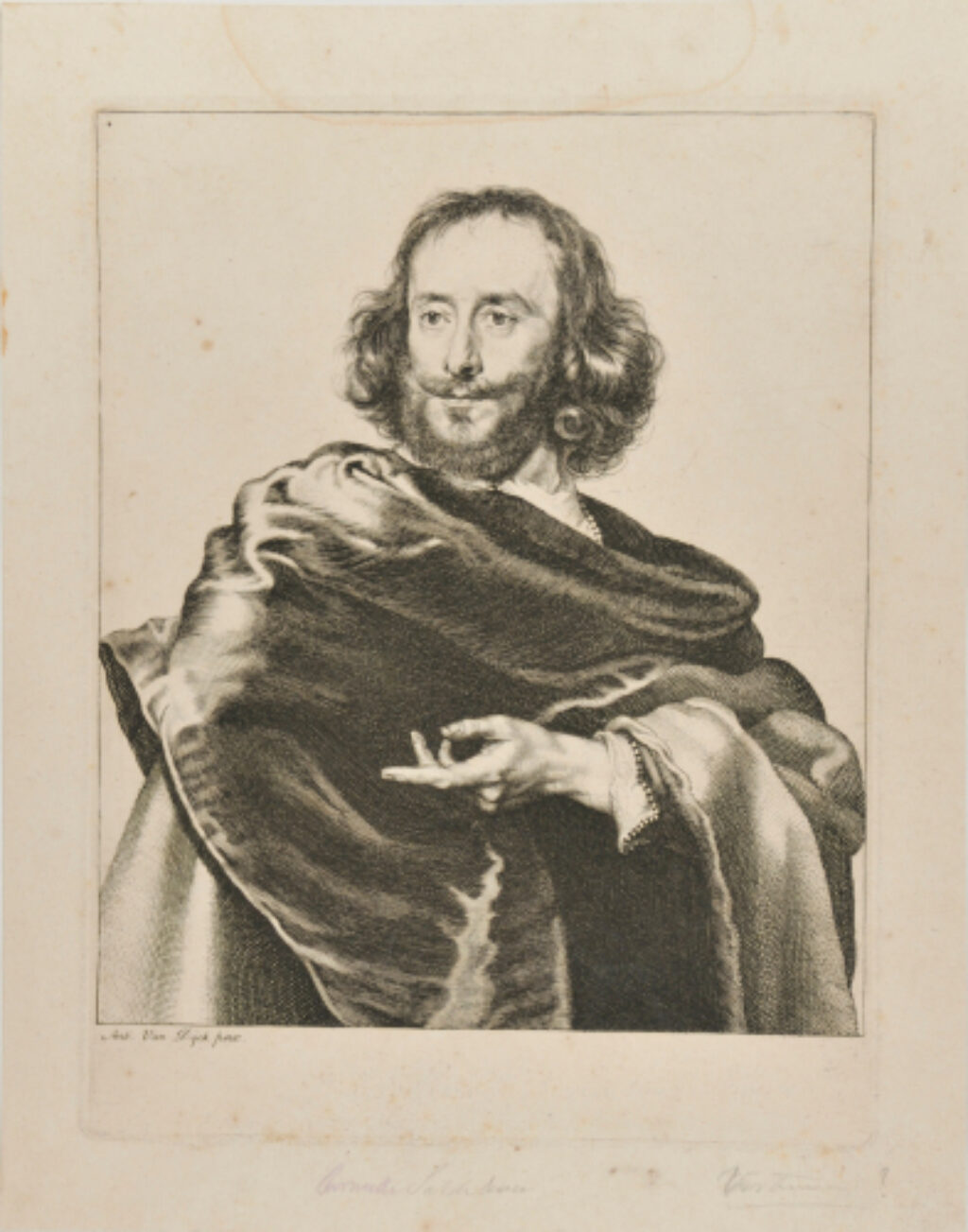 Half-Length Portrait of Man, Wearing a Full Cloak
