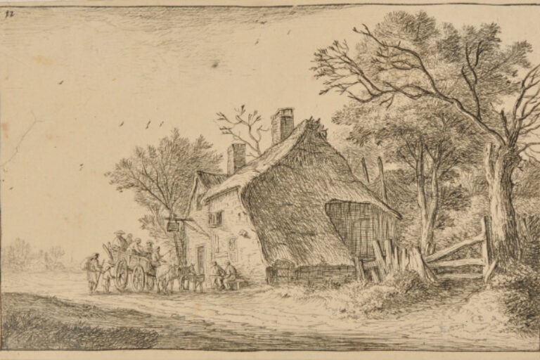 TRAVELERS HALTING AT AN INN