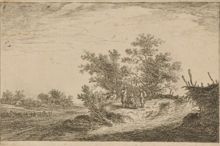 FOUR PEASANTS ON A RISE