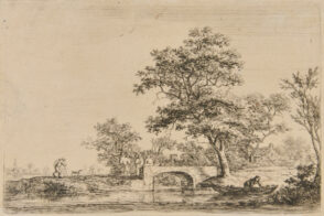 Four Men on a Stone Bridge