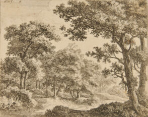 Two Boys and their Dog at the Waterside