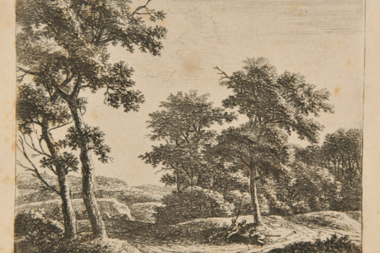 TWO SHEPHERDS RESTING AT THE FOOT OF A TREE