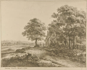 A Large Linden Tree Before an Inn
