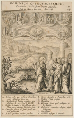 Dominica qvinqvagesimae praemunciat iesvs suam crucem apostolis