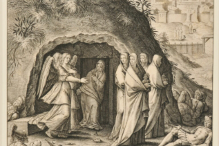 THE HOLY WOMAN LEAVING THE TOMB OF CHRIST