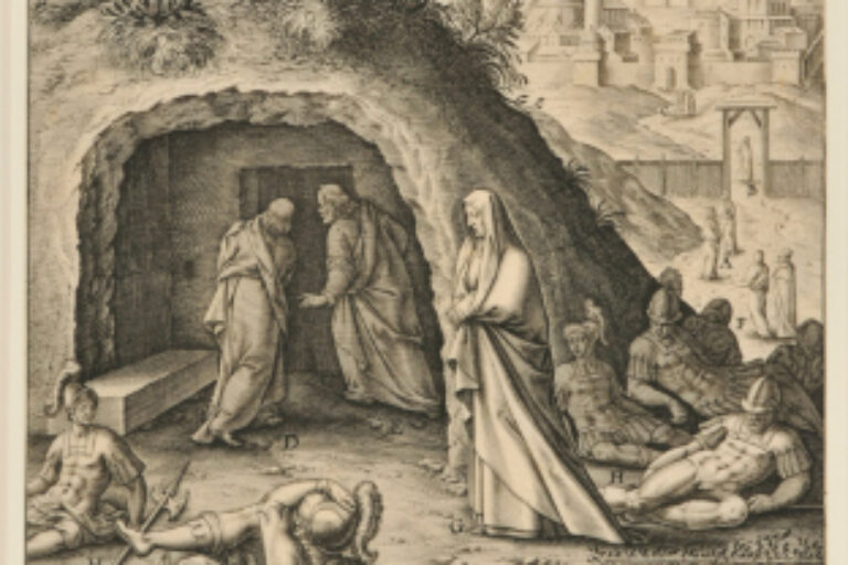 SAINT PETER AND SAINT JOHN ARRIVING AT THE TOMB OF CHRIST