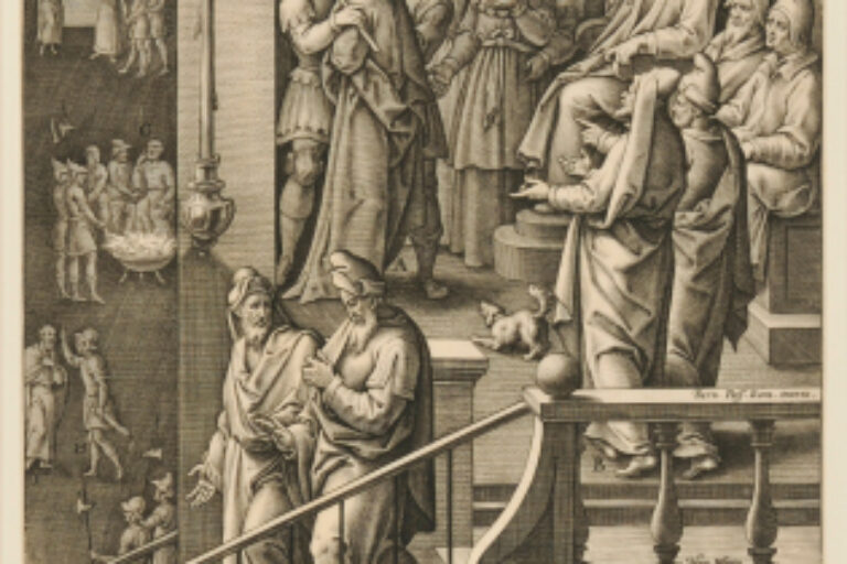 CHRIST TAKEN BEFORE CAIAPHAS; PETER DENIES CHRIST