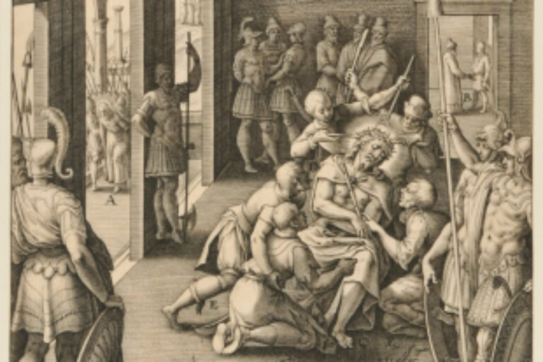 THE MOCKING OF CHRIST AND THE CROWNING WITH THORNS