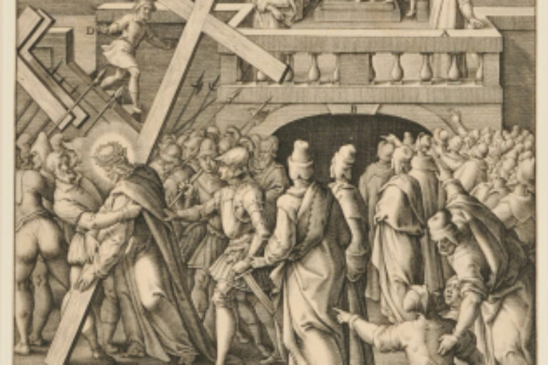 CHRIST CARRYING THE CROSS, PILATE WASHING HIS HANDS