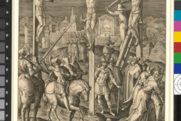 CHRIST ON THE CROSS, LONGINUS STABBING CHRIST WITH HIS LANCE