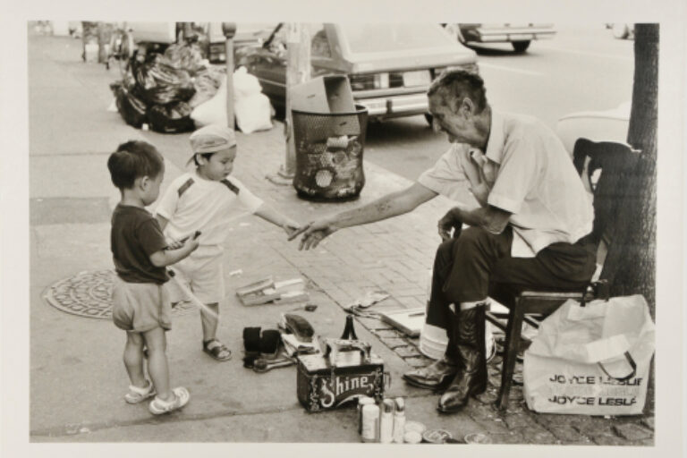 SHOESHINE MAN AND TWO BOYS
