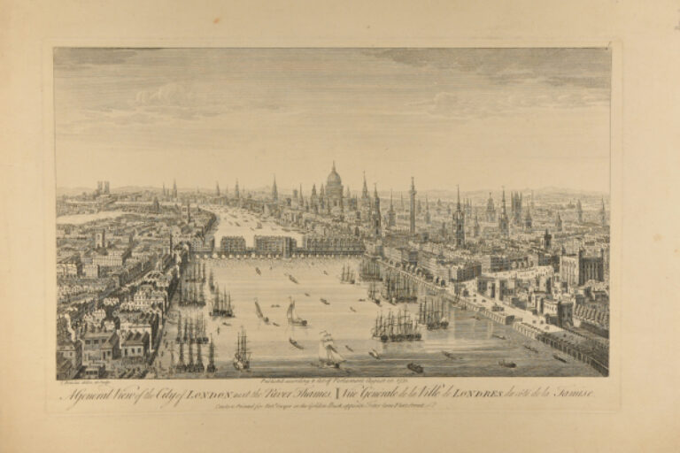 A GENERAL VIEW OF THE CITY OF LONDON, NEXT TO THE RIVER THAMES