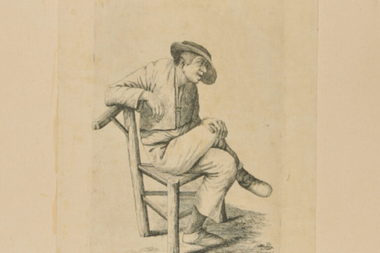 DUTCH PEASANT SEATED IN CHAIR