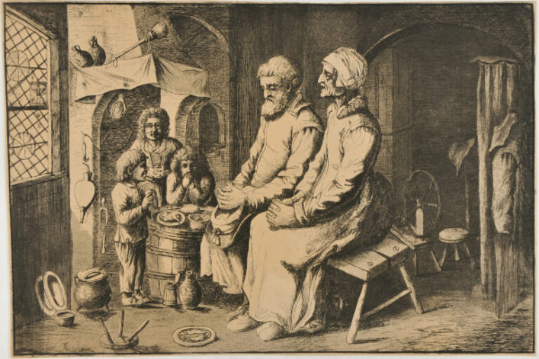PEASANTS IN AN INTERIOR