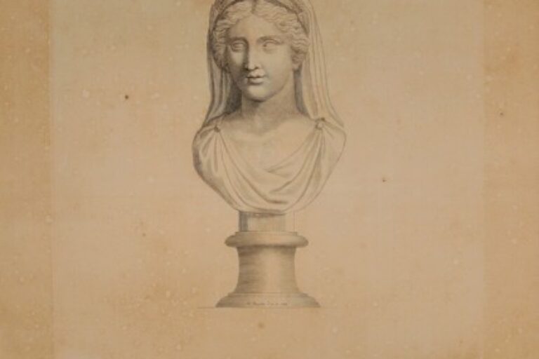 BUSTE ANTIQUE DE MARBRE, DE CERES. AU PALAIS DES THUILLERIES.