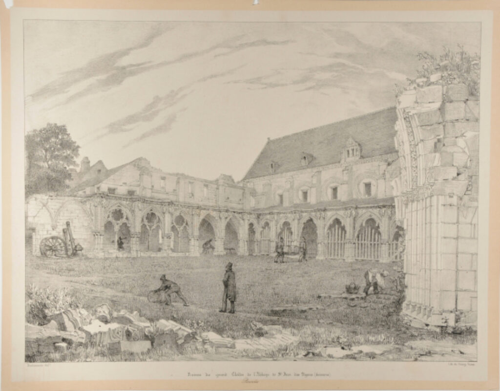 Ruines du grand Cloître de l’Abbaye de St. Jean des Vignes (Soissons), Picardie