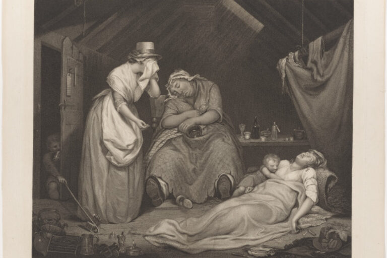 THE WANTON DYING IN POVERTY AND DISEASE VISITED BY THE MODEST GIRL