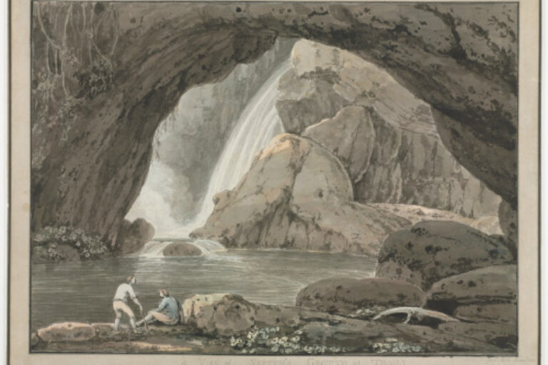 A VIEW OF THE CASCADE OF NEPTUNE'S GROTTO AT TIVOLI