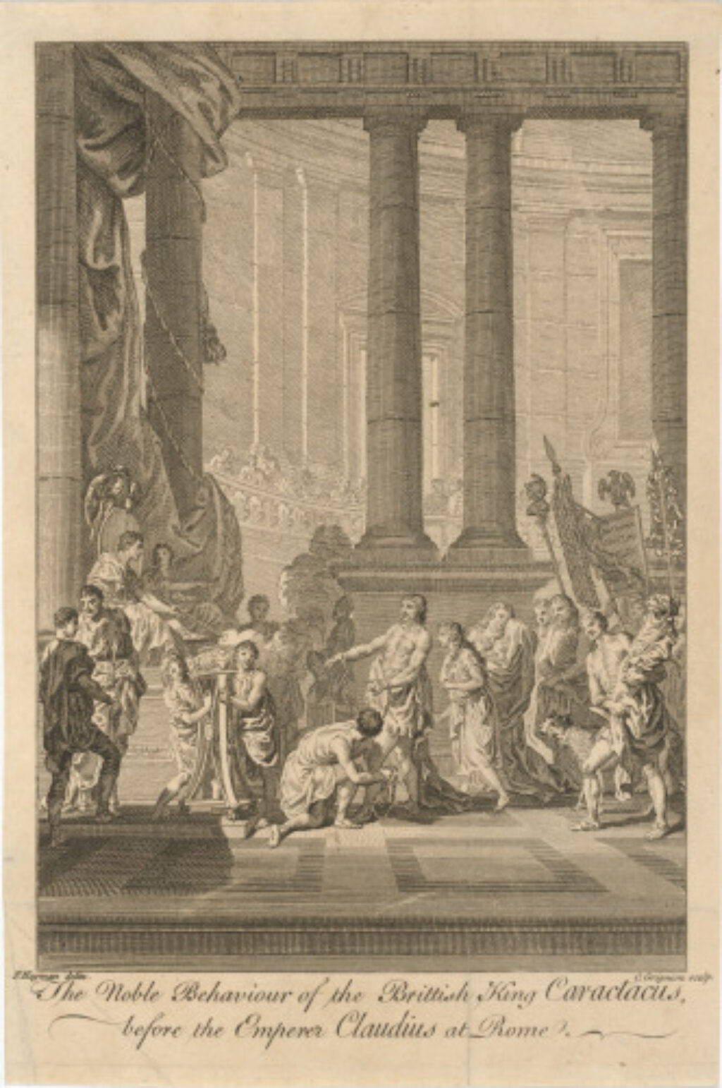 The Noble Behaviour of the British King Caractacus Before the Emperor Claudius at Rome