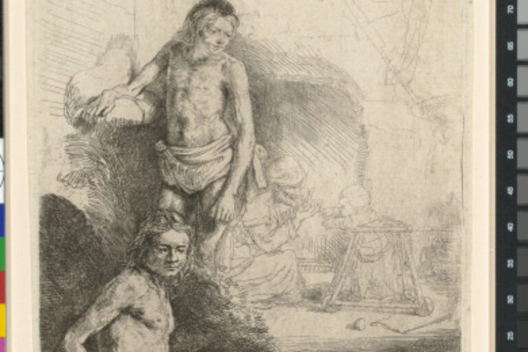 MALE NUDE, SEATED AND STANDING (THE WALKER)