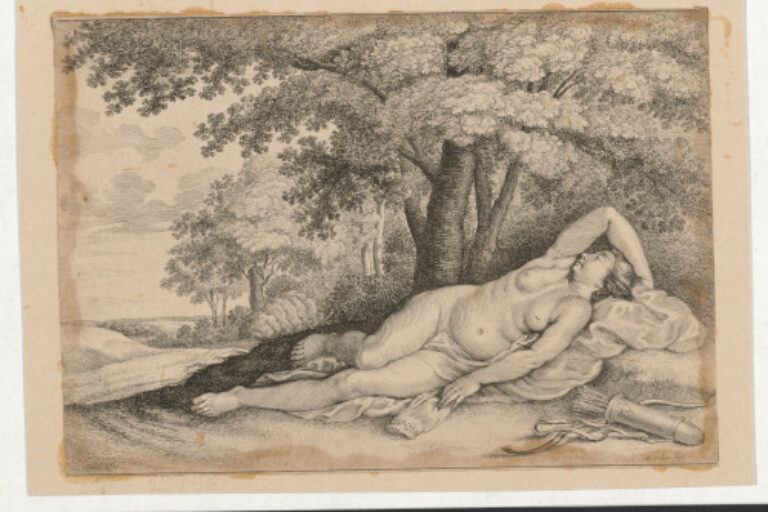DIANA THE HUNTRESS, LYING UNDER A TREE