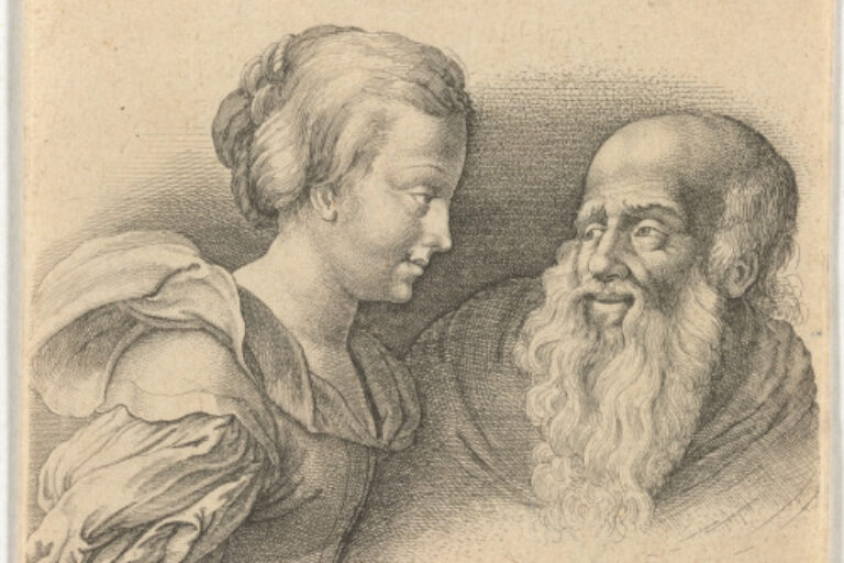 AN OLD MAN AND A GIRL