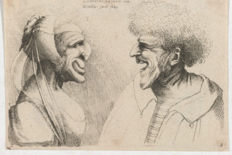 A DEFORMED COUPLE FACING EACH OTHER